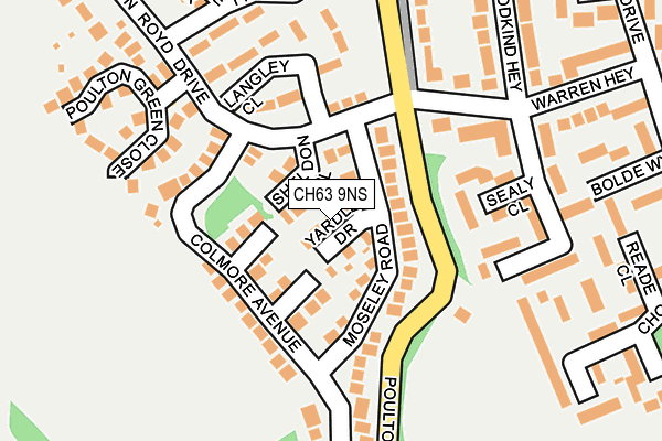 CH63 9NS map - OS OpenMap – Local (Ordnance Survey)