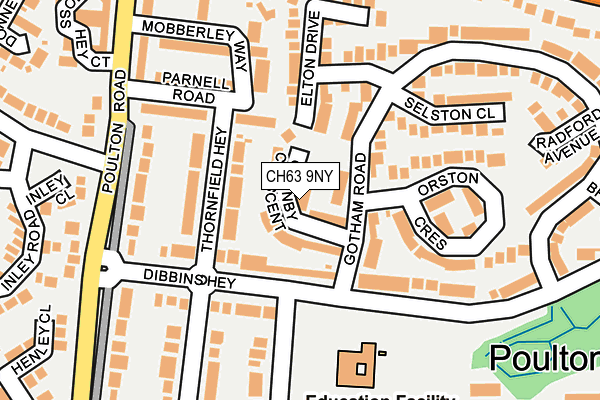 CH63 9NY map - OS OpenMap – Local (Ordnance Survey)