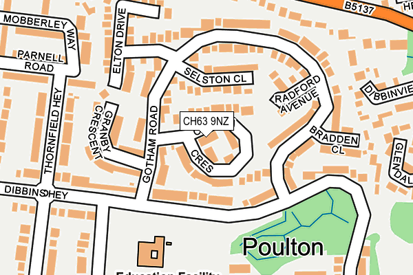 CH63 9NZ map - OS OpenMap – Local (Ordnance Survey)