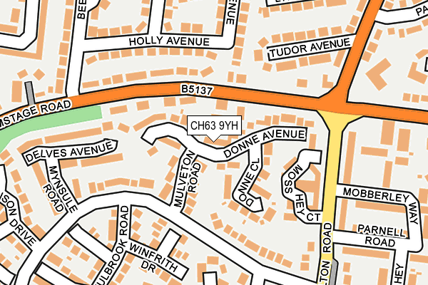 CH63 9YH map - OS OpenMap – Local (Ordnance Survey)
