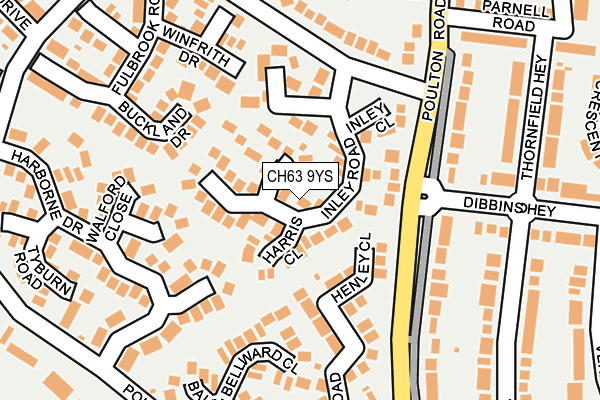 CH63 9YS map - OS OpenMap – Local (Ordnance Survey)