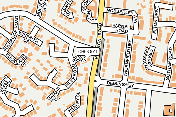 CH63 9YT map - OS OpenMap – Local (Ordnance Survey)