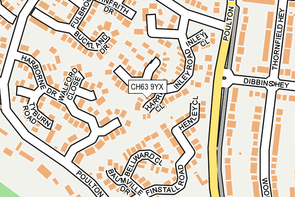 CH63 9YX map - OS OpenMap – Local (Ordnance Survey)