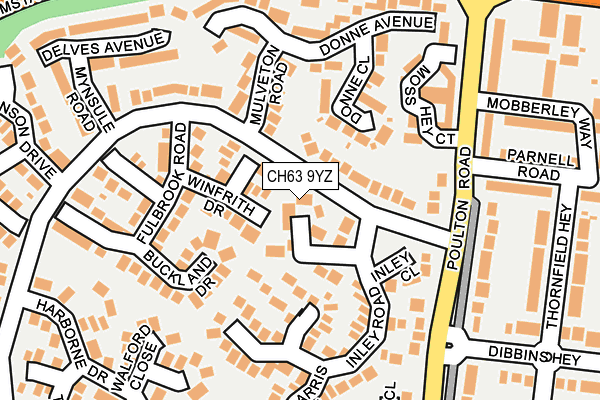 CH63 9YZ map - OS OpenMap – Local (Ordnance Survey)