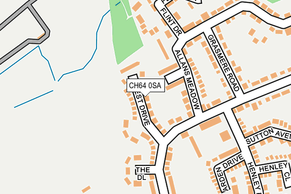 CH64 0SA map - OS OpenMap – Local (Ordnance Survey)