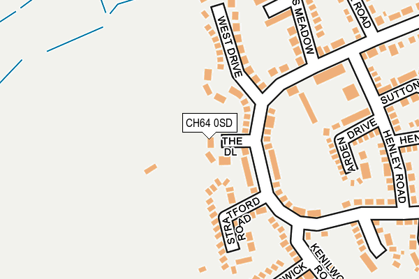 CH64 0SD map - OS OpenMap – Local (Ordnance Survey)