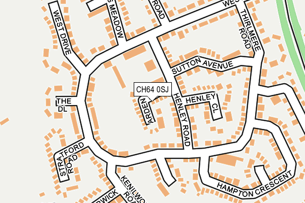 CH64 0SJ map - OS OpenMap – Local (Ordnance Survey)