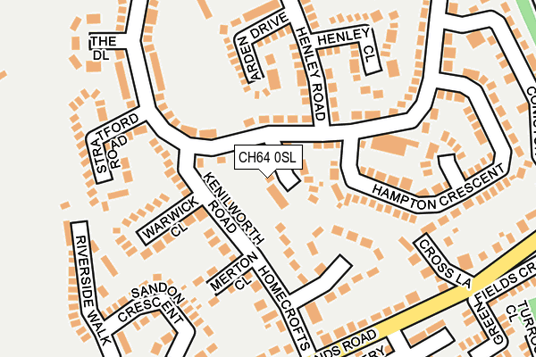 CH64 0SL map - OS OpenMap – Local (Ordnance Survey)
