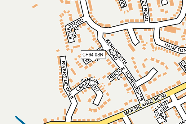 CH64 0SR map - OS OpenMap – Local (Ordnance Survey)