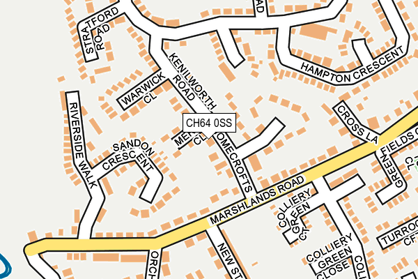 CH64 0SS map - OS OpenMap – Local (Ordnance Survey)