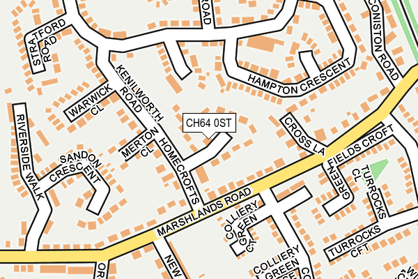 CH64 0ST map - OS OpenMap – Local (Ordnance Survey)