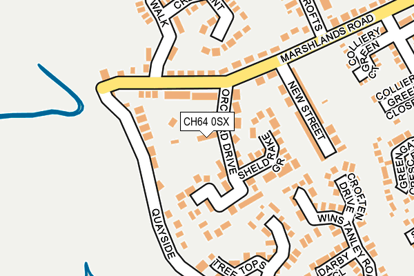 CH64 0SX map - OS OpenMap – Local (Ordnance Survey)