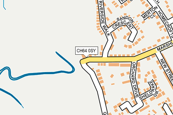 CH64 0SY map - OS OpenMap – Local (Ordnance Survey)