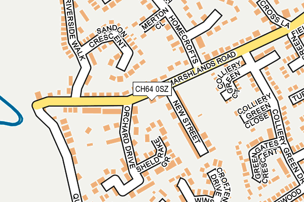 CH64 0SZ map - OS OpenMap – Local (Ordnance Survey)