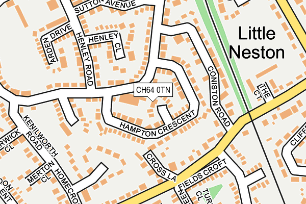 CH64 0TN map - OS OpenMap – Local (Ordnance Survey)