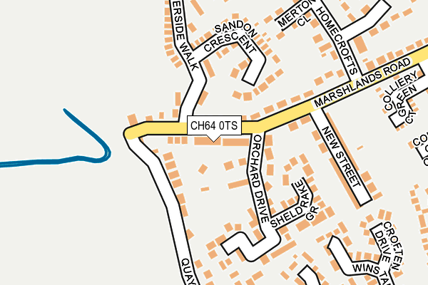 CH64 0TS map - OS OpenMap – Local (Ordnance Survey)