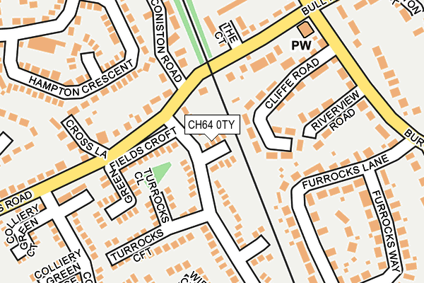 CH64 0TY map - OS OpenMap – Local (Ordnance Survey)