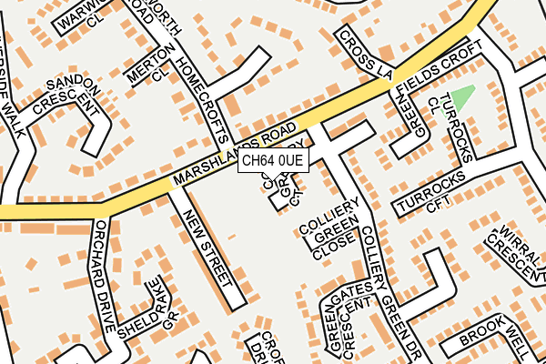 CH64 0UE map - OS OpenMap – Local (Ordnance Survey)