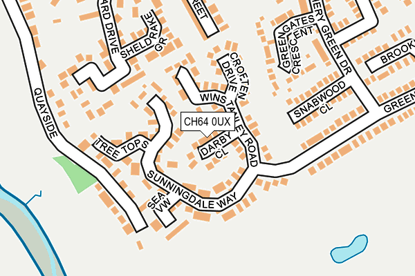 CH64 0UX map - OS OpenMap – Local (Ordnance Survey)