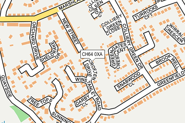 CH64 0XA map - OS OpenMap – Local (Ordnance Survey)