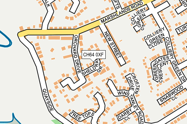 CH64 0XF map - OS OpenMap – Local (Ordnance Survey)