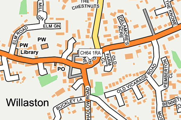 CH64 1RA map - OS OpenMap – Local (Ordnance Survey)