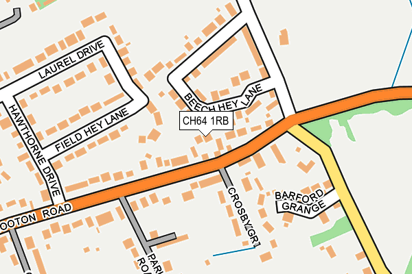 CH64 1RB map - OS OpenMap – Local (Ordnance Survey)