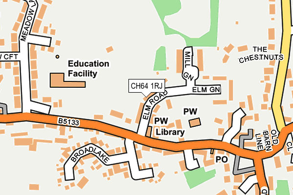 CH64 1RJ map - OS OpenMap – Local (Ordnance Survey)