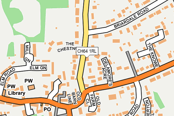 CH64 1RL map - OS OpenMap – Local (Ordnance Survey)