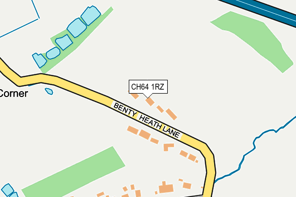 CH64 1RZ map - OS OpenMap – Local (Ordnance Survey)