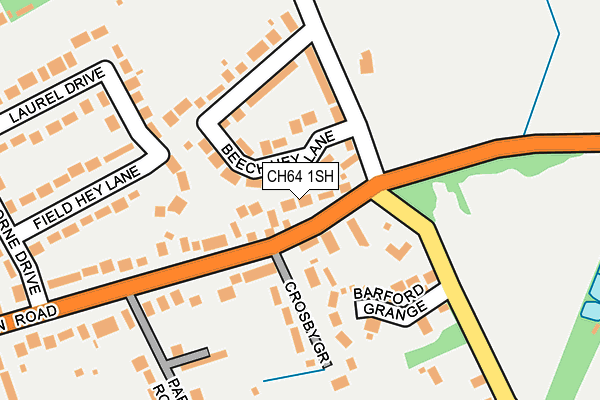 CH64 1SH map - OS OpenMap – Local (Ordnance Survey)