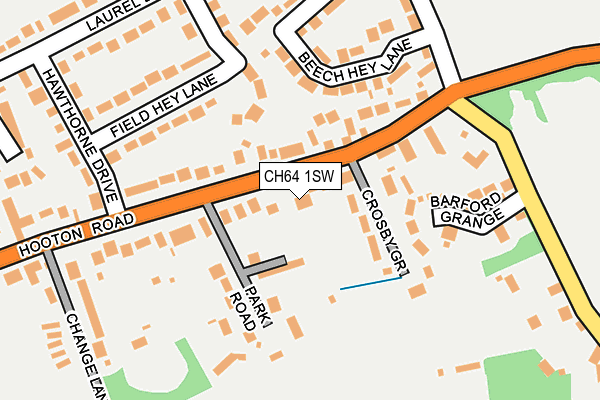 CH64 1SW map - OS OpenMap – Local (Ordnance Survey)