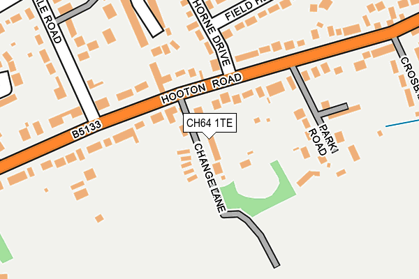 CH64 1TE map - OS OpenMap – Local (Ordnance Survey)