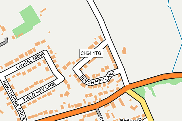 CH64 1TG map - OS OpenMap – Local (Ordnance Survey)