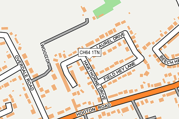 CH64 1TN map - OS OpenMap – Local (Ordnance Survey)