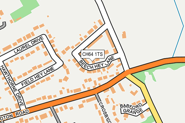 CH64 1TS map - OS OpenMap – Local (Ordnance Survey)