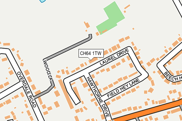 CH64 1TW map - OS OpenMap – Local (Ordnance Survey)