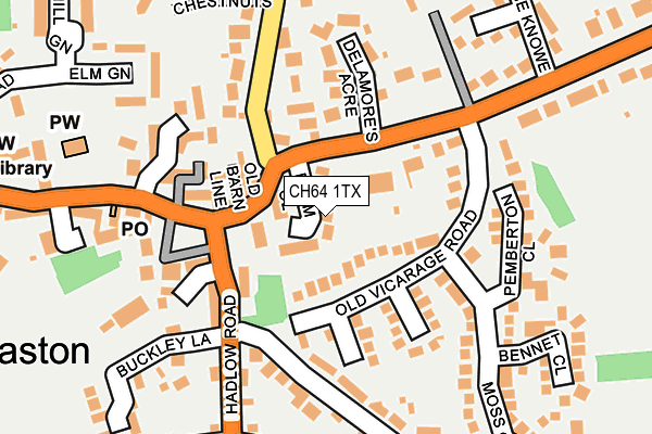 CH64 1TX map - OS OpenMap – Local (Ordnance Survey)