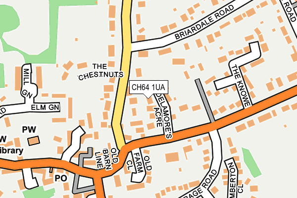 CH64 1UA map - OS OpenMap – Local (Ordnance Survey)