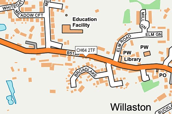 CH64 2TF map - OS OpenMap – Local (Ordnance Survey)