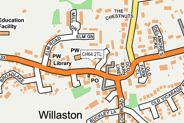 CH64 2TL map - OS OpenMap – Local (Ordnance Survey)