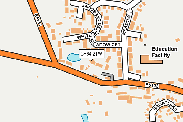 CH64 2TW map - OS OpenMap – Local (Ordnance Survey)