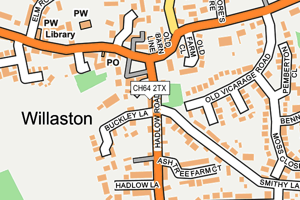 CH64 2TX map - OS OpenMap – Local (Ordnance Survey)