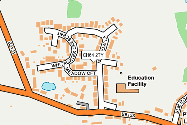 CH64 2TY map - OS OpenMap – Local (Ordnance Survey)