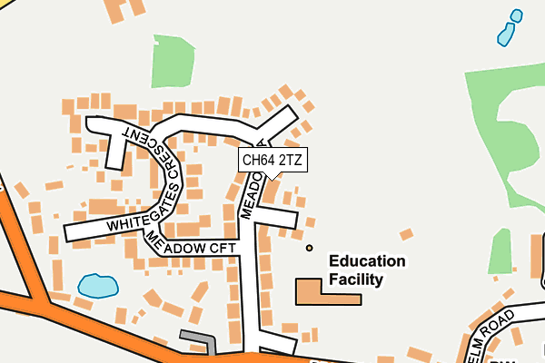 CH64 2TZ map - OS OpenMap – Local (Ordnance Survey)