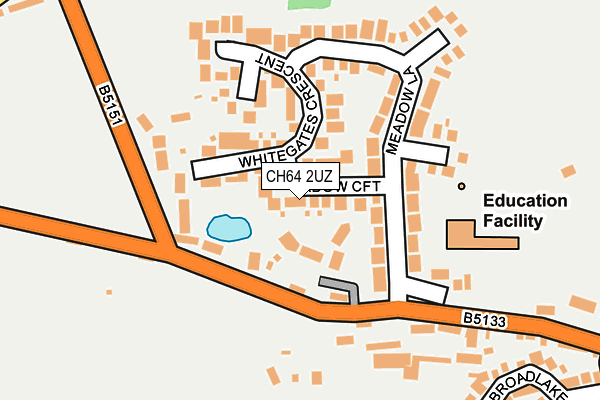 CH64 2UZ map - OS OpenMap – Local (Ordnance Survey)