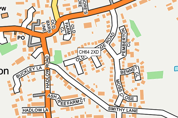 CH64 2XD map - OS OpenMap – Local (Ordnance Survey)