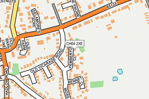 CH64 2XE map - OS OpenMap – Local (Ordnance Survey)