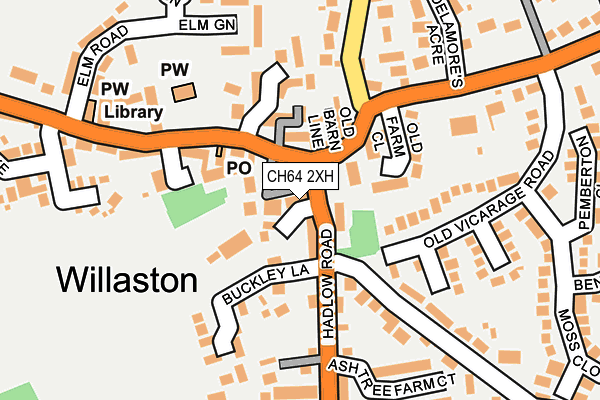 CH64 2XH map - OS OpenMap – Local (Ordnance Survey)