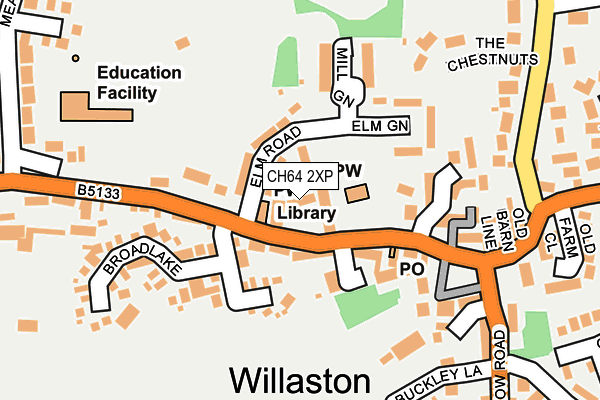 CH64 2XP map - OS OpenMap – Local (Ordnance Survey)